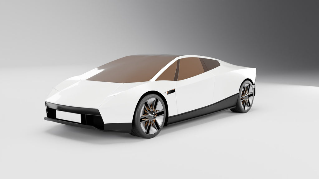 Tesla Roadster 2026 3D model – front three-quarter view, clean studio render
