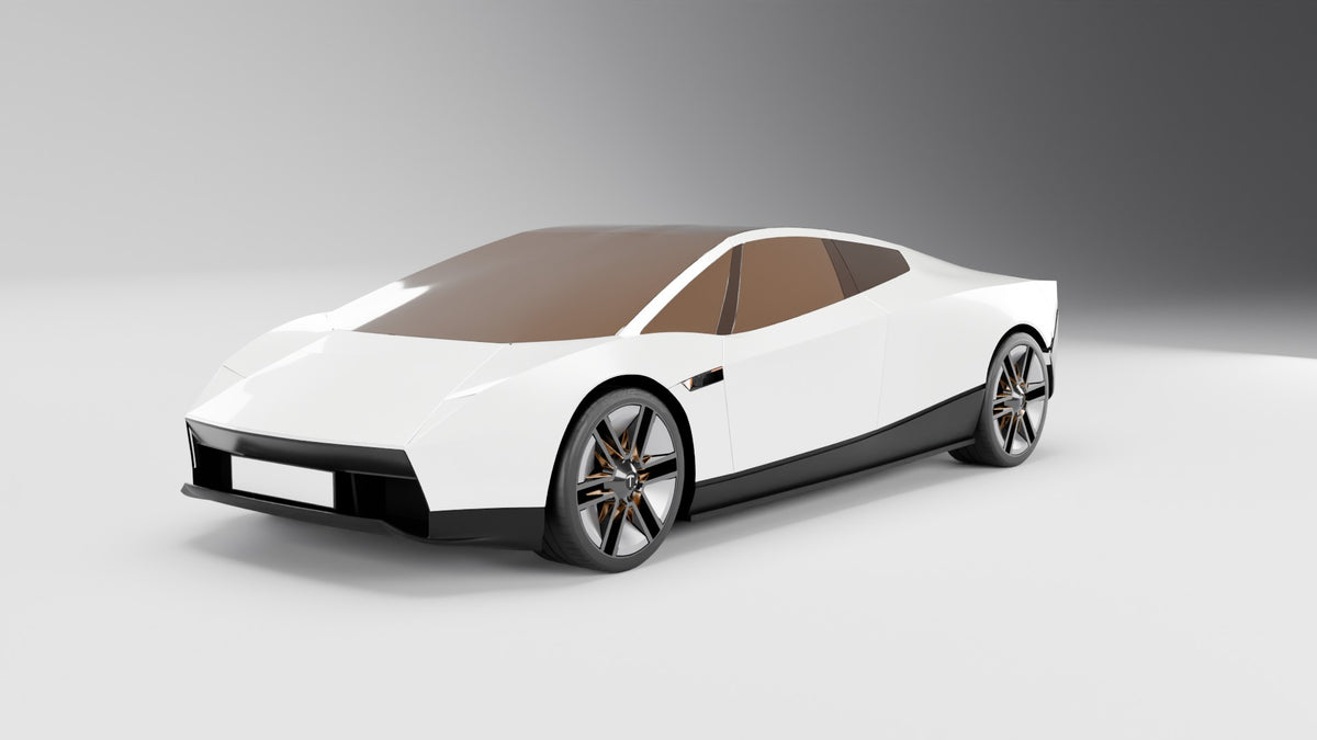 Tesla Roadster 2026 3D model – front three-quarter view, clean studio render